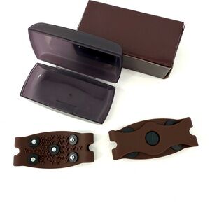 Bell & Howell Brand New Set of Brown Toe Ice Picks Strap with Case